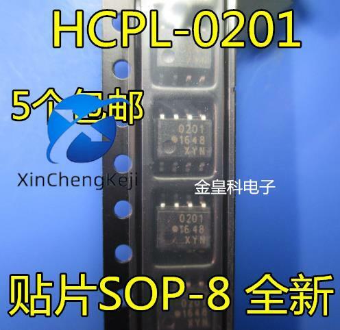 오리지널 HCPL-0201 광학 아이솔레이터, HCPL0201 0201 옵토커플러, SOP-8, 20 개