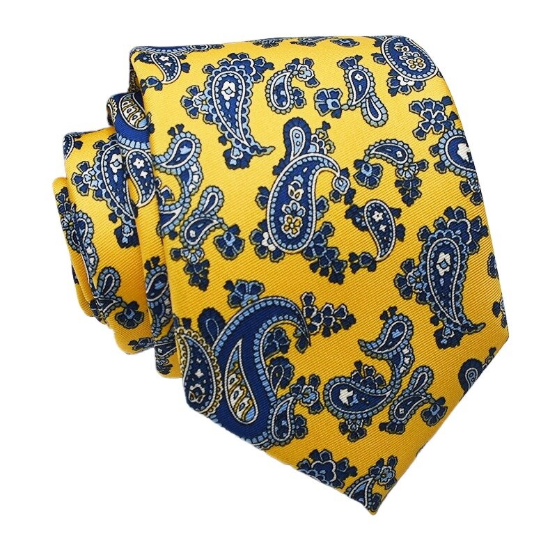 Dasi sutra imitasi Super lembut Fashion pria dasi 8cm untuk pria rapat bisnis pernikahan Gravata warna-warni dasi cetak baru