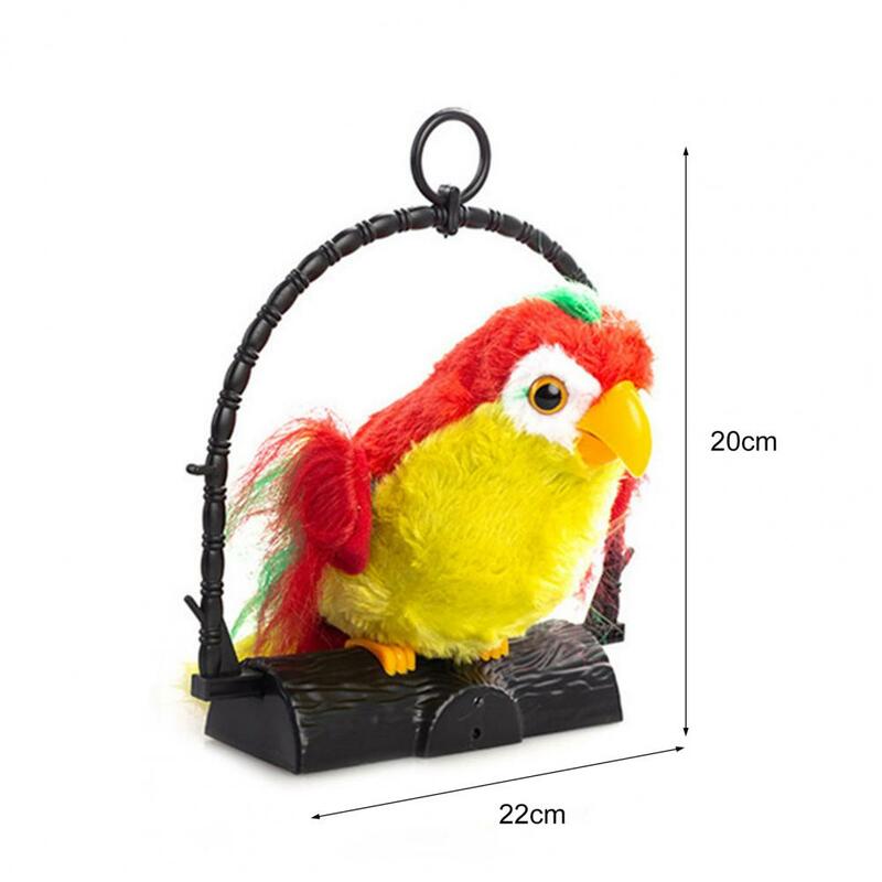 Jouet en peluche perroquet décoratif avec base debout, joli oiseau exquis, jouet drôle, fournitures de jardin