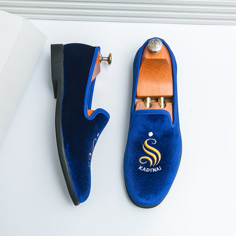 Mode Slip On Loafers Heren Schoenen Designer Comfort Zachte Casual Schoenen Heren Lederen Suède Feest Banket Business Schoenen Man Flats