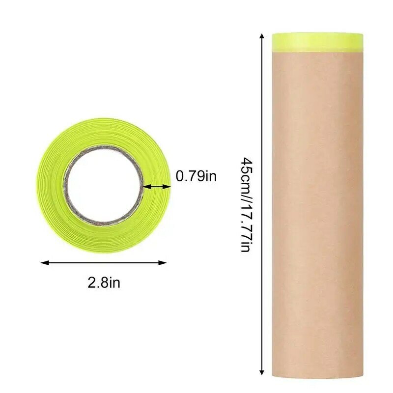 Painting Tape For Car Self-adhesive Masking Paper Car Furniture Protection Covering Paper Paint Tape Assorted Masking Paper For