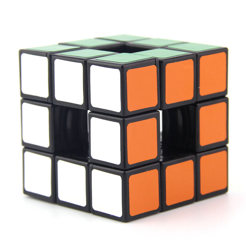 3x3x3 Hollow magiczna kostka prędkości Stickerless profesjonalne zabawki typu Fidget Void Cube Cubo Magico Puzzle zabawki edukacyjne dla dzieci