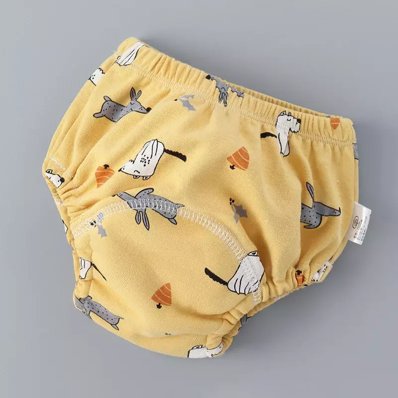 Pantalones de entrenamiento de algodón reutilizables para bebé, ropa interior de 6 capas, pantalones cortos de tela para bebé, cambiador de pañales