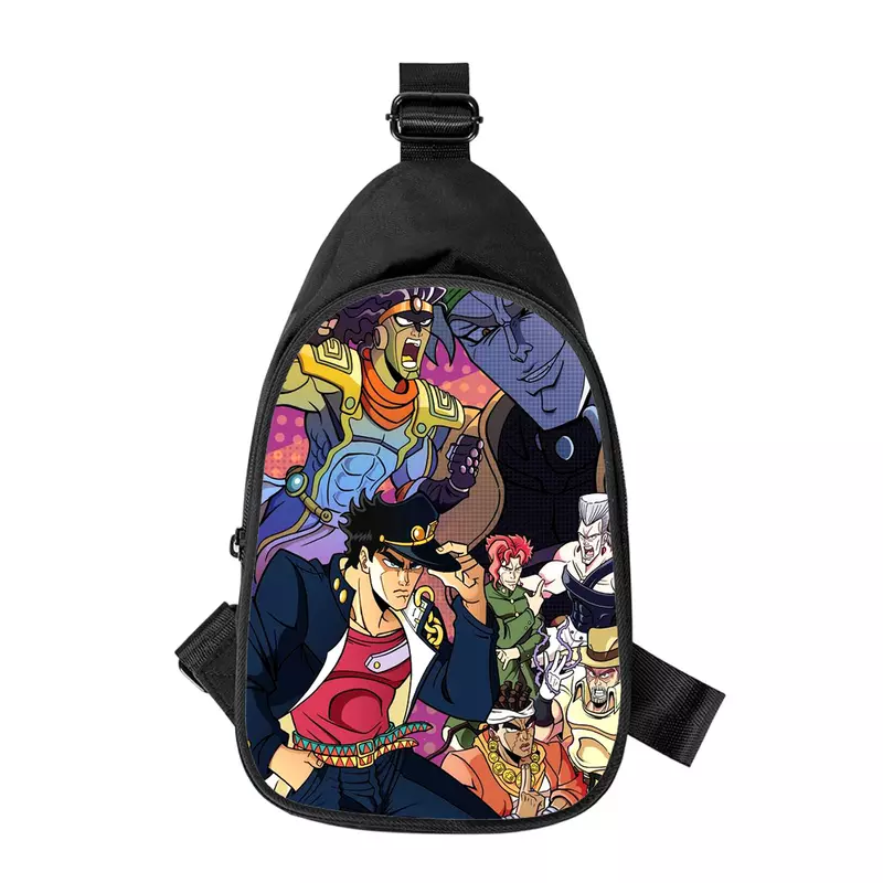 Новинка, Мужская нагрудная сумка с аниме «Невероятные приключения Джоджо», женская сумка на плечо по диагонали, школьная поясная сумка для мужа, Мужская нагрудная сумка
