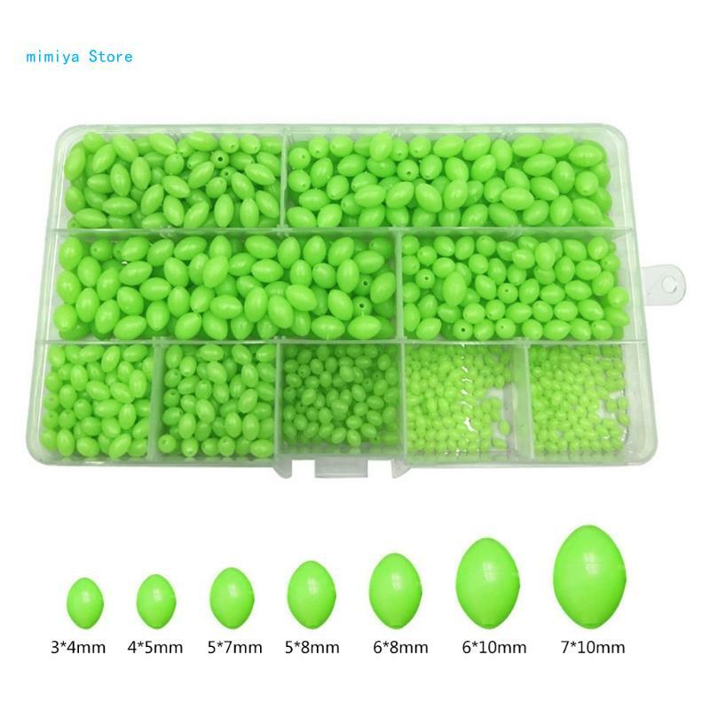Groene plastic gloeiende ballen nachtstoppers gloeiende gootsteenkralen kunstaas
