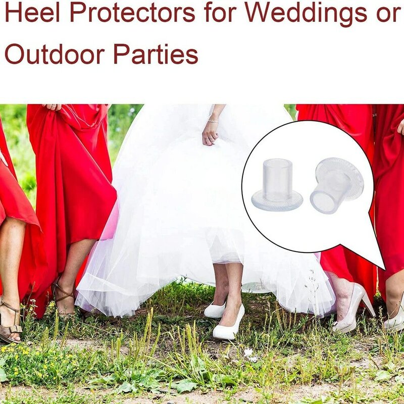 90 Pairs Heel Protector Anti-Slip Circle Type Heel Repair Caps Covers Protecting from Bricks Cracks Perfect for Outdoor Wedding