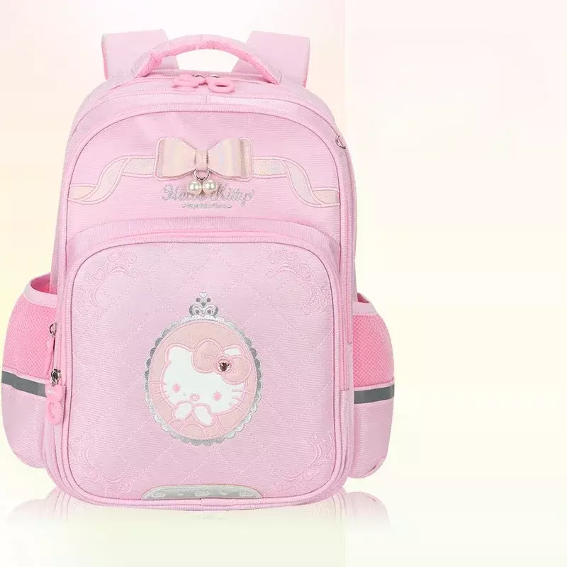 Mochila escolar Sanrio de Hello Kitty para estudiantes de primaria, mochila informal ligera para aliviar la carga