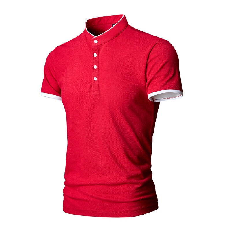 Летняя мужская модная повседневная многоцветная рубашка-поло с коротким рукавом Молодежная Футболка