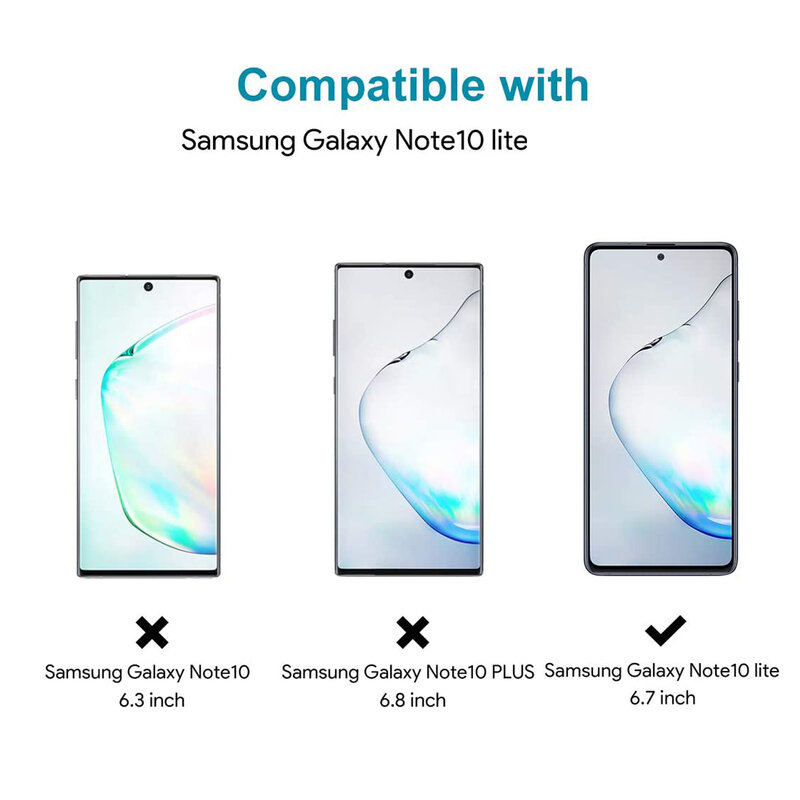 ฟิล์มกระจกนิรภัยขนาด2/4ชิ้นสำหรับ Samsung Galaxy Note 10 Lite