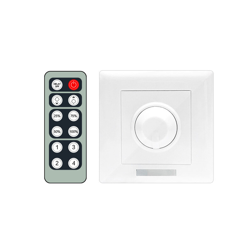 Interruptor de Panel táctil de un solo color, regulador de luz LED, tira de vidrio templado, interruptor de pared, DC12V, 24V, 86, CT, RGB, RGBW, 1-10 Uds.