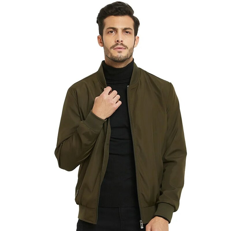MRMT 2024 Brand New Men's casual men's jacket solid color daily fashion sports jacket male large size
