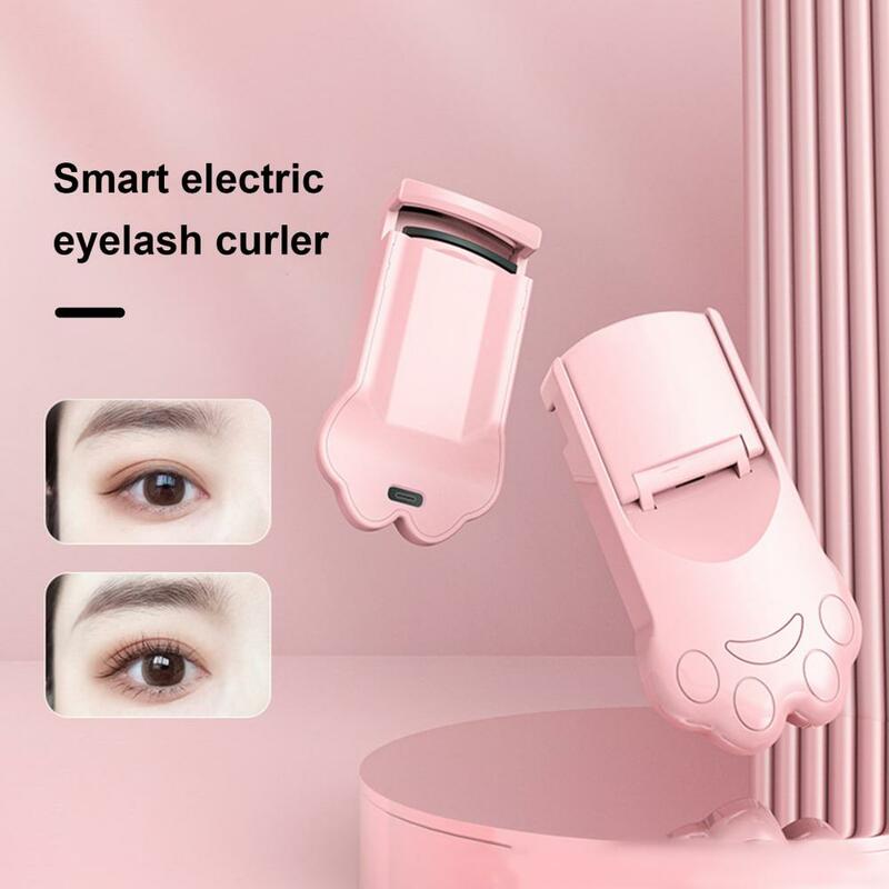 Electric Curler for Curled Lashes Portable Rechargeable Eyelash Curler Cat Paw Styling for Long-lasting Natural Curls Quick