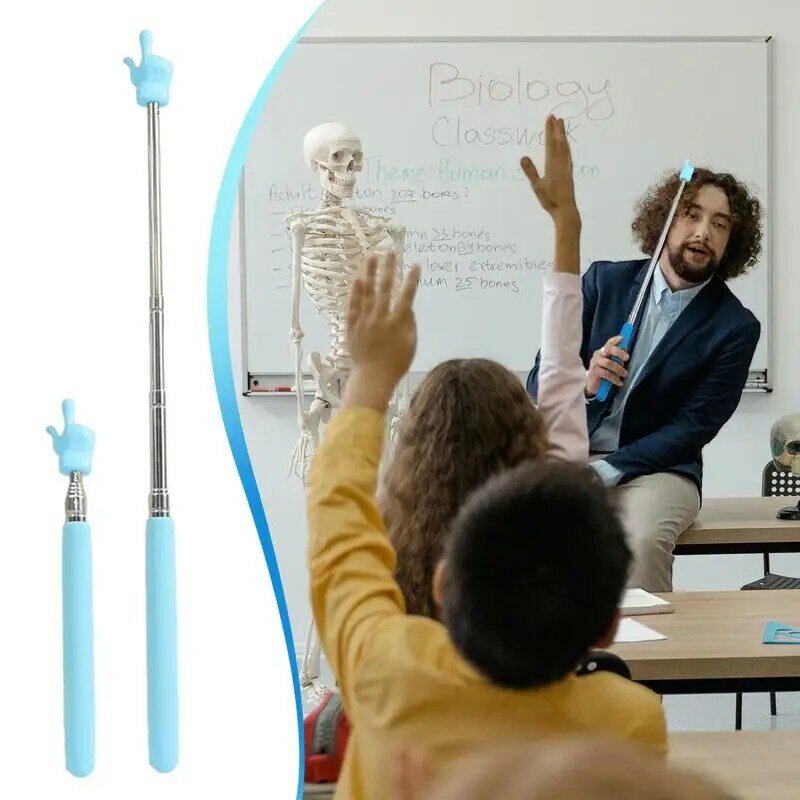 Tongkat penunjuk untuk kelas, tongkat penunjuk teleskopik, Pointer kelas, tongkat yang dapat ditarik, tongkat membaca jari