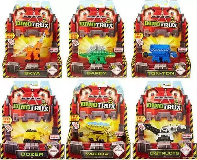 Dinotrux 공룡 트럭 탈착식 공룡 장난감 자동차, 미니 모델, 어린이 선물, 오리지널 박스 포함