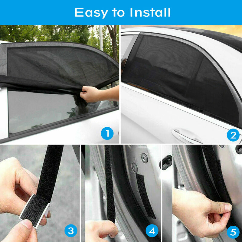 2 Pieces of Automatic Sunshade Window Screen Protector Sun Protection Film Suitable for Automobile Trucks