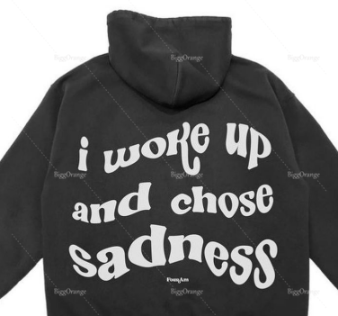 New back letter printing white letter printing front smiley sweater hoodie men and women hoodie 2022 new tops