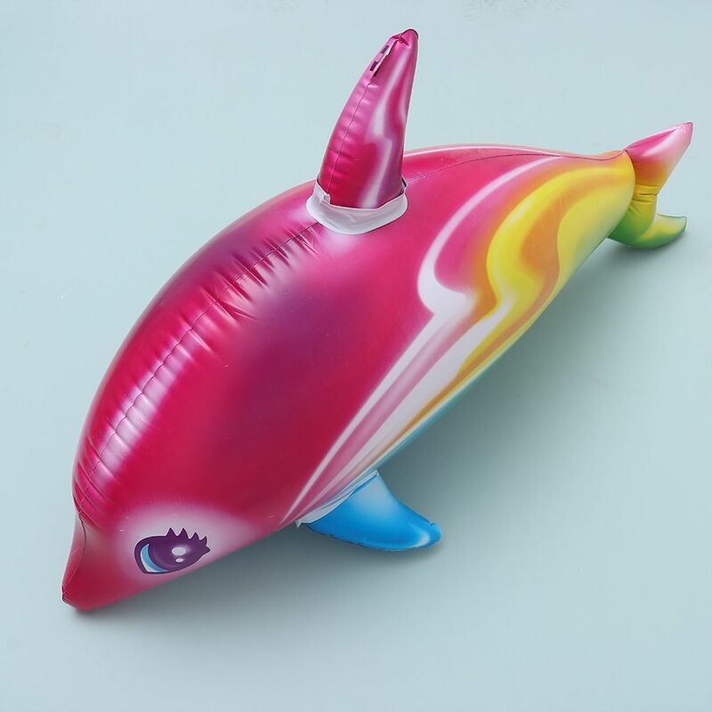 NEW Kids Birthday Party Gifts Pool Beach Decoration Aquatic Themed Inflatable Pool Toy Dolphin Rainbow Poolside Decor
