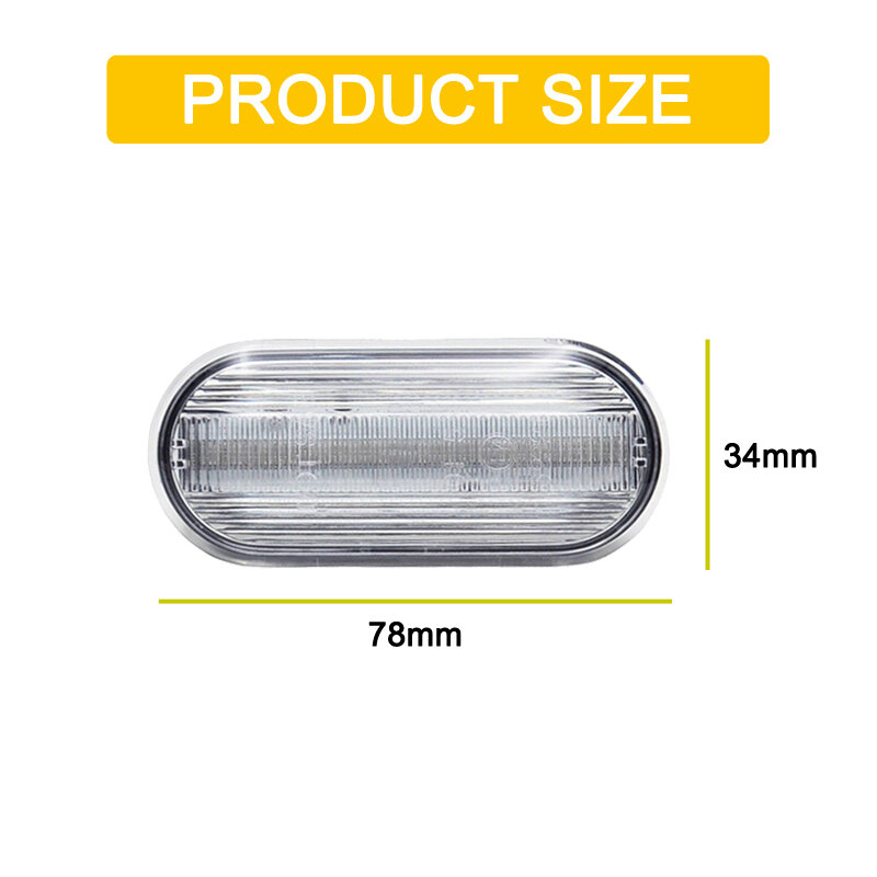 12V Clear Lens LED Side Marker Lamp Assembly untuk Skoda Citigo 2012 2013 2014 2015 2016 Blinker Lampu Sein