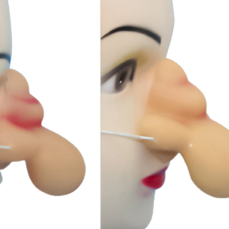 Simulación nariz bruja con banda elástica, disfraz, máscara Animal, accesorio para nariz para fiesta Halloween,