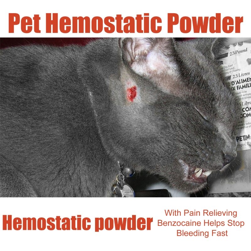Pó estíptico seguro para cães e gatos rolha sangue filhote cachorro-casa profissão aids suprimentos pó hemostático 50ml
