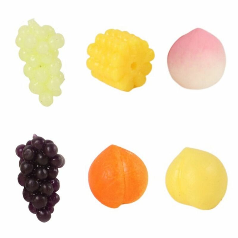 Juguetes sensoriales para apretar uvas, juego de simulación de maíz, modelo de fruta, simulación de comida, Mini juguete de cocina