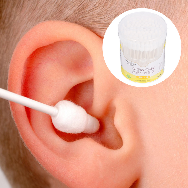 Cotonetes Dicas para Crianças, Double Tipped Ear Sticks, 110pcs