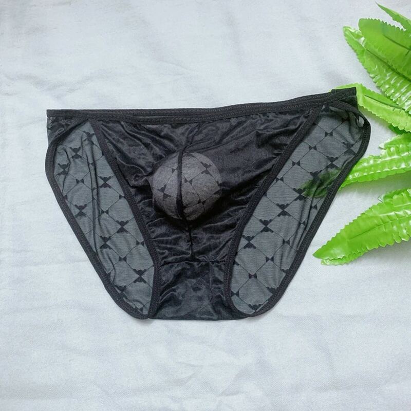 Ice InjBriefs-Culotte string en maille transparente pour homme, sous-vêtement sexy ultra fin, bikini, string, lingerie masculine, 7.0