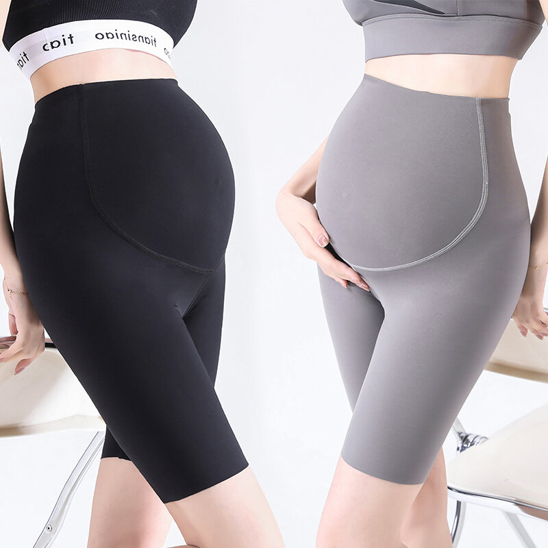 970 # летние тонкие штаны для беременных для йоги с высокой талией для живота короткие леггинсы Одежда для беременных женщин спортивные шорты для беременных