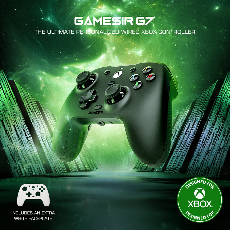 GameSir Xbox 게임 컨트롤러 유선 게임패드, Xbox 시리즈 X, Xbox 시리즈 S, Xbox One, ALPS 조이스틱 PC, 교체 가능한 패널, G7