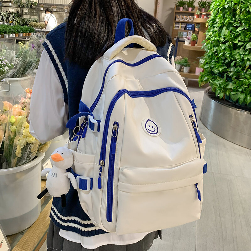 Large Female Cute College Backpack Girl Travel Book Backpack Nylon Fashion Ladies Leisure Bag Women Laptop Men School Bags
