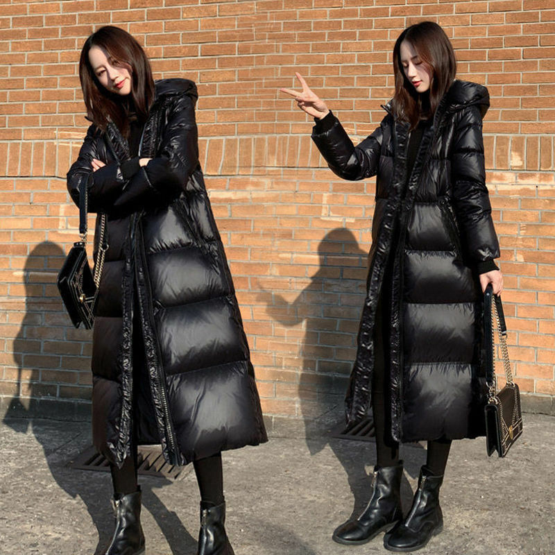 女性用フード付きコート,黒の冬服,綿のパッド入りパーカー,女性用コート,高品質,暖かい,2023