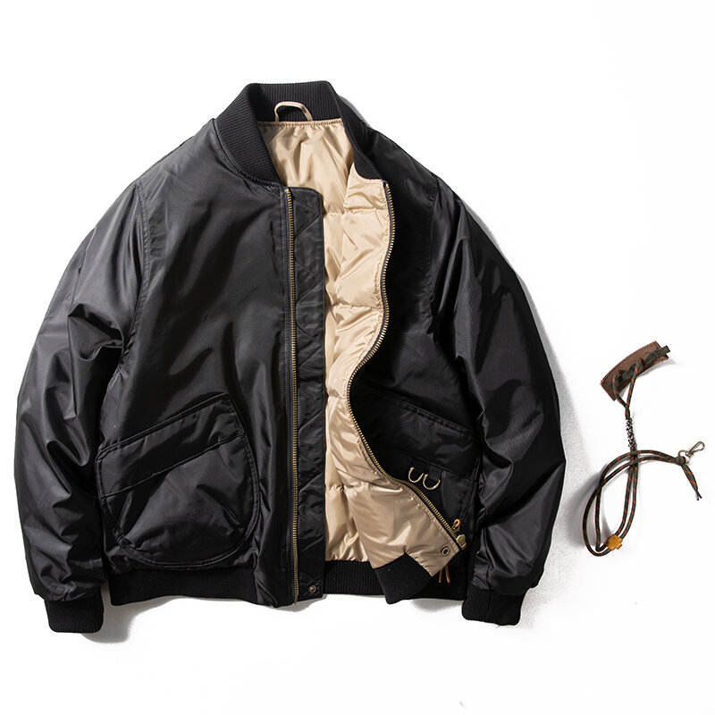 Мужская зимняя модная плотная теплая водонепроницаемая куртка 2023, мужская бейсбольная форма для отдыха, мужская верхняя одежда на белом утином пуху H520