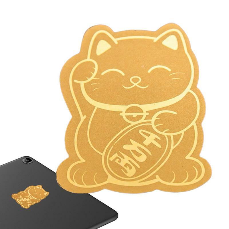 Fortune Cat Stickers Fortune Cat Decals For Phones Cell Phone Animal Stickers Good Luck Decals For Cell & Smart Phones Laptops