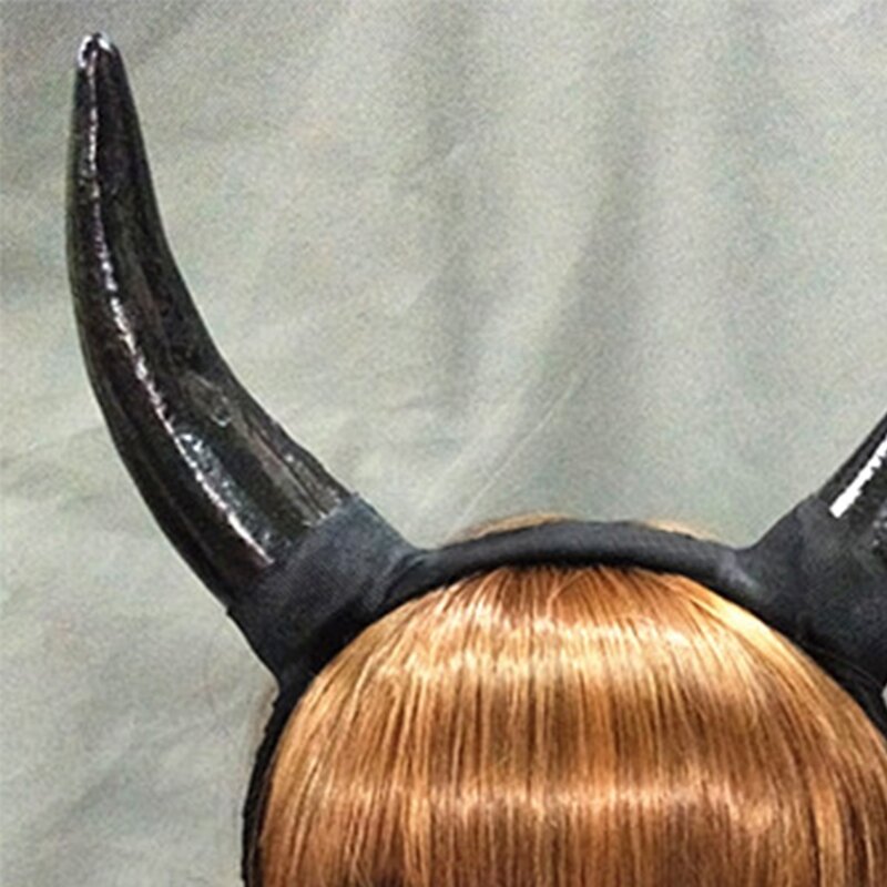 Gothic Horn Headband Forest Animal Hairbands Costume Horns for Halloween Party Photo Props Cosplay Headpiece