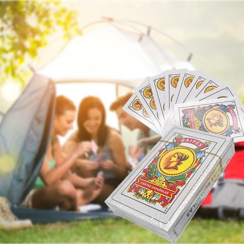 50 الإبداعية بطاقات بوكر الإسبانية الملونة الإسبانية أوراق اللعب الأسرة مجلس لعبة سهلة للعب بطاقات بوكر الإبداعية ل