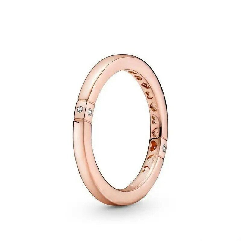 Popolare 925 Sterling Silver Logo originale e dettagli d'amore anello Logo originale Peach Heart Ring regalo di alta qualità gioielli fai da te