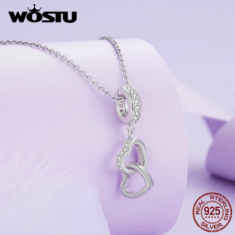 WOSTU – breloques creuses Vintage en argent Sterling 925 pour femmes, pendentif coupé en perles de diamant, adapté aux bracelets et colliers originaux, fabrication de bijoux