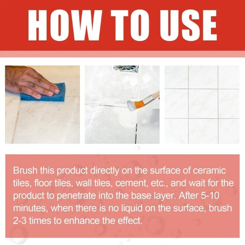 20CB Anti-Leak Glues Bathroom Tile Waterproof Adhesive Sealer Frees Brush Transparent Waterproof Insulating Sealant Glues