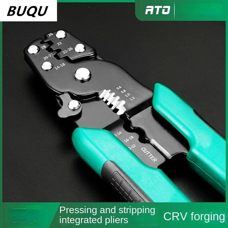 ATO Crimper Cable Cutter Automatic Wire Stripper Multifunctional Stripping Tools Crimping Pliers Terminal 0.6-1.3mm tool