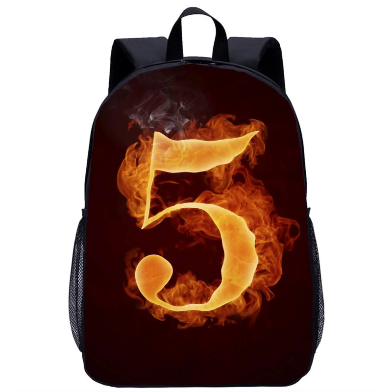 Creative Number Print Schoolbag for Teenager Boys Girls Gift Book Bag Teenager Daily Casual Backpack Travel Storage Rucksack