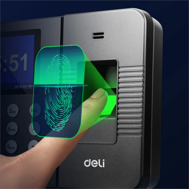 Deli sistem Kehadiran sidik jari jam biometrik perekam karyawan perekam perangkat manajemen mesin elektronik E3960