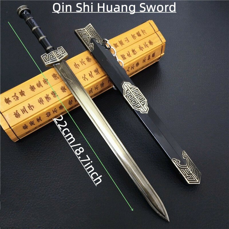 22CM/12CM Pembuka Huruf Pedang Cina Kuno Han Dinasti Pedang Paduan Senjata Liontin Senjata Model Dapat Digunakan untuk Bermain Peran