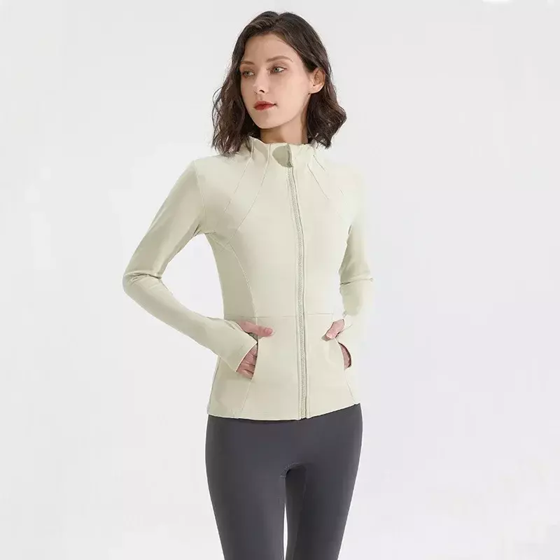 Women's Winter Plus Cashmere Yoga Clothes Cardigan Windproof Sports Coat Quick-drying Breathable Running Fitness Coat
