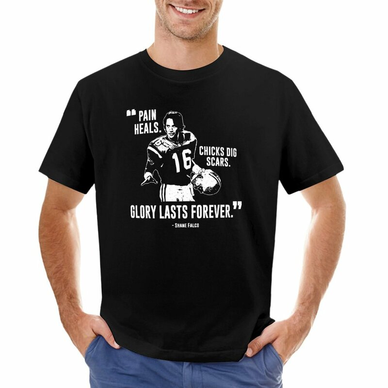 Shane Falco - Pain heilt, Küken graben Narben, Ruhm hält für immer T-Shirt Animal Print Shirt für Jungen T-Shirt Männer Kleidung