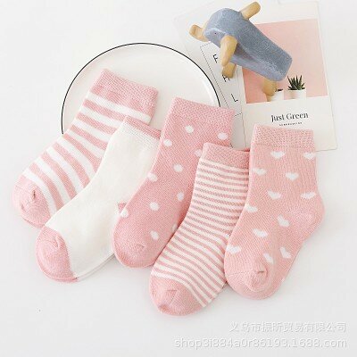 5 paia di calzini per neonati calzini per neonato 0-6 anni calzini per bambini morbidi senza maniche in puro cotone per bambini per ragazze