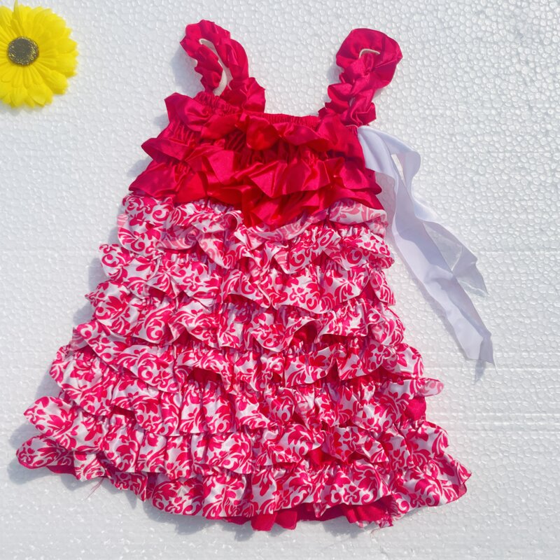 Новинка, летнее пушистое 3-слойное кружевное платье с цветочным рисунком для маленьких девочек, одежда для новорожденных, одежда без рукавов для свадьбы и конкурса, костюмы для детей