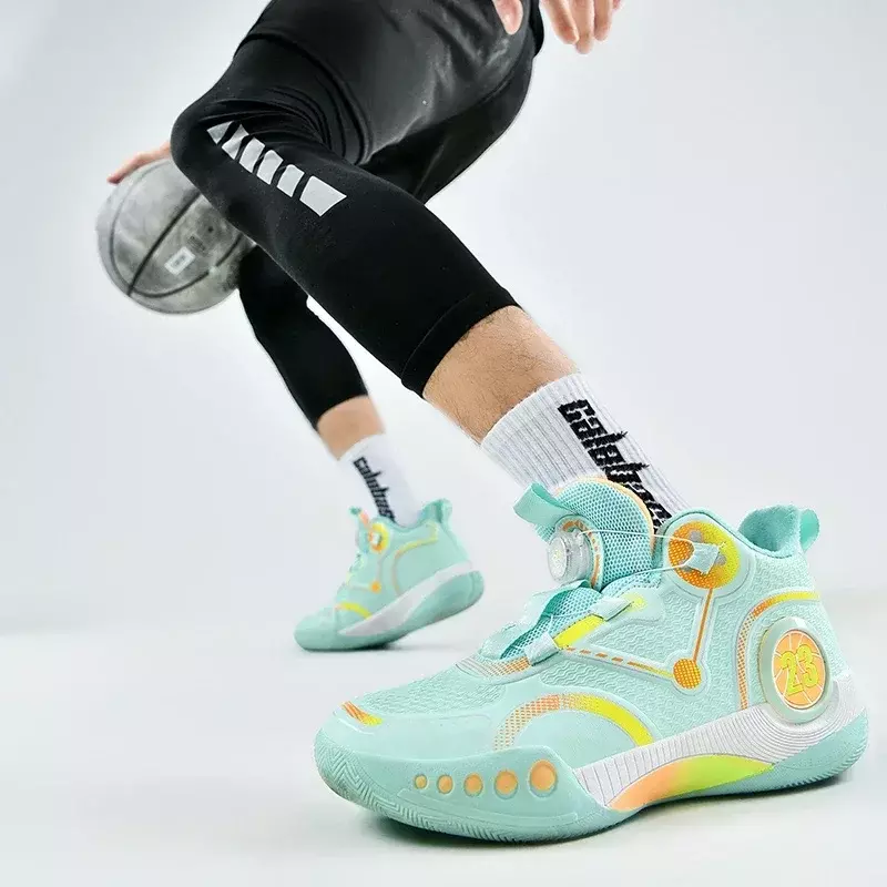 Scarpe vulcanizzate da uomo con Design a bottone rotante 2023 moda colori misti scarpe Casual scarpe da basket da uomo leggere e traspiranti