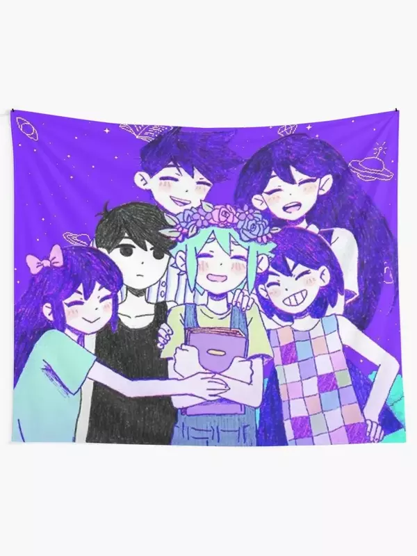 Omori Character II Tapestry Aesthetic Room Decors Things To Decorate The Room Tapestry