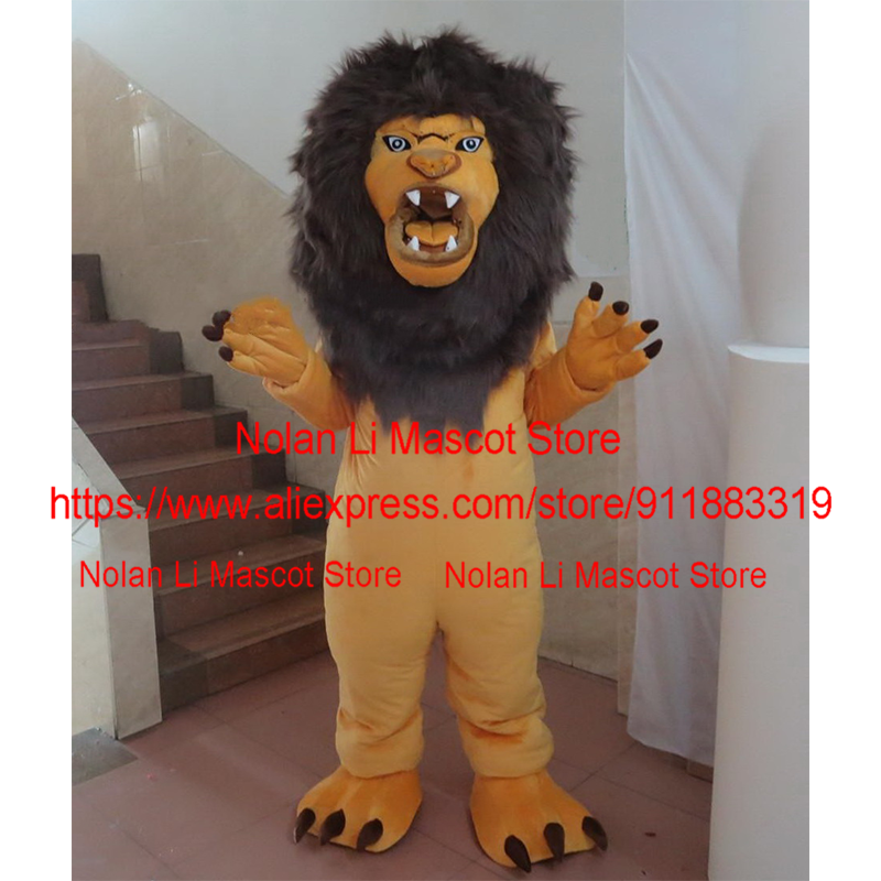 Hoge Kwaliteit Mannelijke Leeuw Mascotte Kostuum Cartoon Set Rollenspel Volwassen Game Advertentie Carnaval Kerst Halloween Cadeau 371