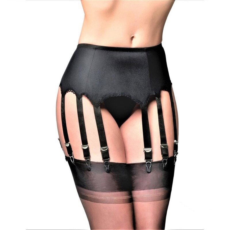 Garter Belt for Thigh Highs,Sexy High Waist Garter Belt for Women Lingerie with 10 Straps,Panties Stockings Not Included